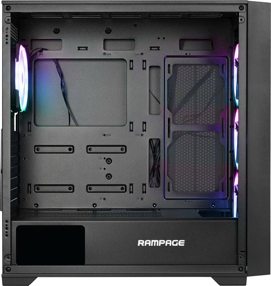 Kuti PC Rampage Prime Mesh, mid tower, 4x ventilatorë ARGB, xham i temperuar