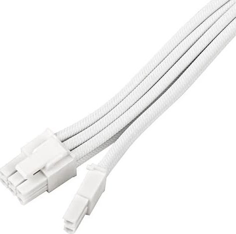 Kabllo zgjatëse PSU SilverStone PP07E, PCIe 6+2 pin, 30cm, i bardhë