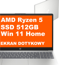 Laptop HP 15-fc0146dx, Ryzen 5, 8GB, 512GB SSD, ekran me prekje, Win 11, i argjendtë