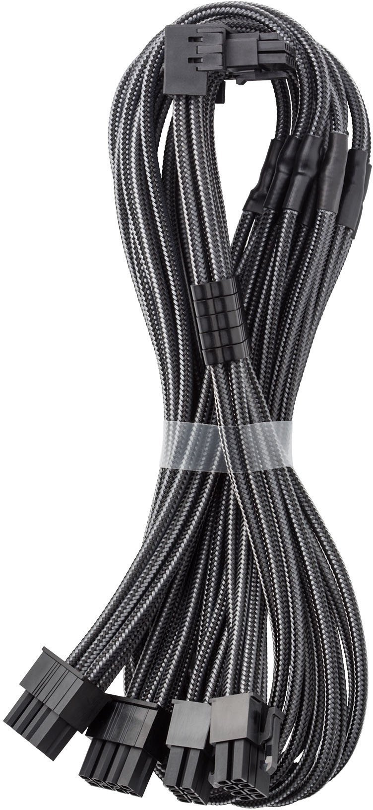 Kabllo lidhëse CableMod C-Series Pro, 16-pin në 4x 8-pin PCIe, kënd 90°, karbon