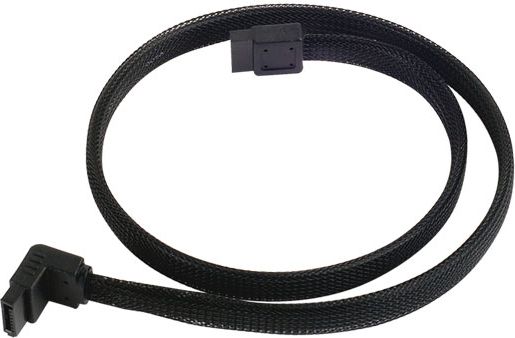 Kabllo SilverStone (SSTCP08) SATA - SATA, 0.5m, e zezë