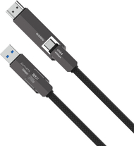 Kabllo video 4smarts USB4 ComboCord, 1.5m, 240W 40Gbps, e zezë