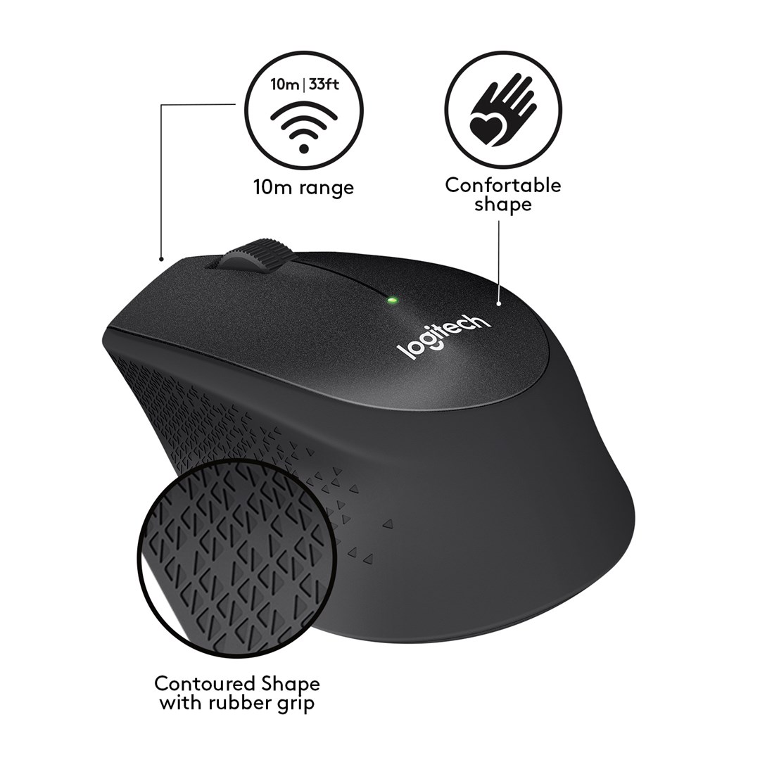 Maus Logitech M330 Silent Plus, 1000 DPI, USB 2.4GHz, i zi 2