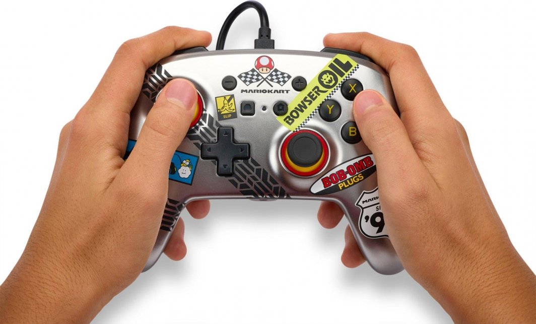Kontroller PowerA Enhanced Mario Kart, me kabllo, shumëngjyrësh