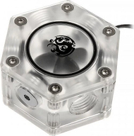 Tregues rrjedhjeje Bitspower Hexagon Flow Indicator, RGB, G1/4", transparent