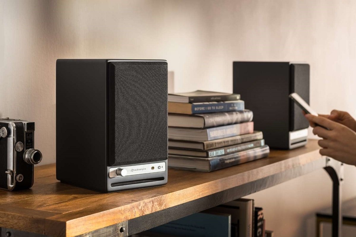 Bokse aktive AudioEngine HD4 BT, Bluetooth 5.0 aptX HD, USB, satin e zezë