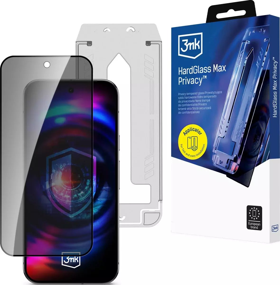 Mbështjellës ekrani 3MK Hardglass Max Privacy për Google Pixel 9 9 Pro, xham i kalitur, transparent