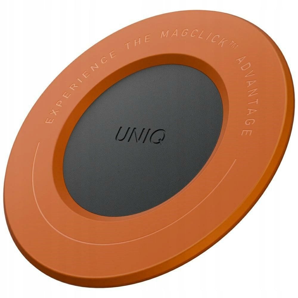 Mbajtëse magnetike telefoni Uniq SnapMount, vetëngjitëse, portokalli me gri