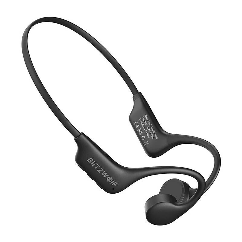 Kufje sportive BlitzWolf BW-BTS8, bone conduction, Bluetooth 5.3, 32GB, IPX8, të zeza