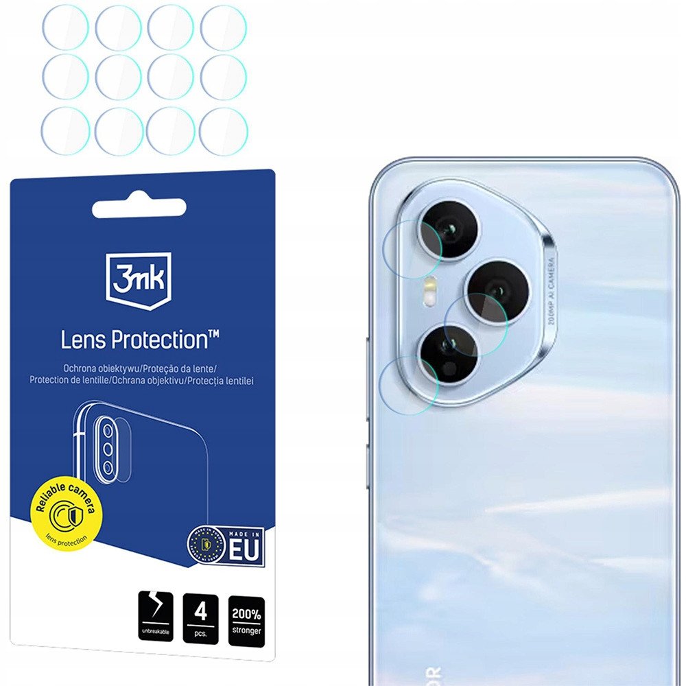 Mbulesë kamerë 3mk Lens Protection për Honor 400 Pro, 4 sete, transparente