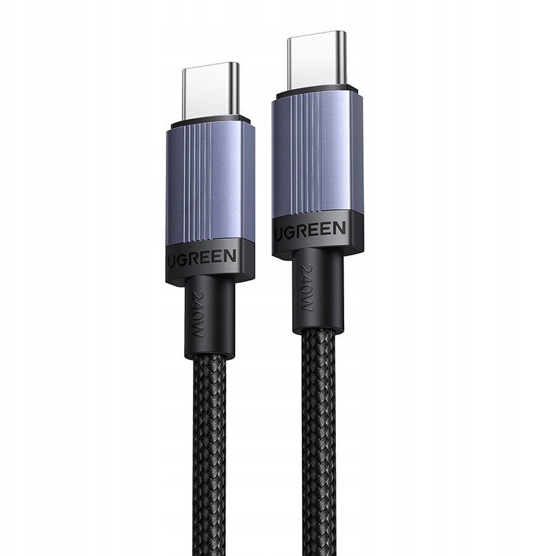 Kabllo USB C në USB C Ugreen L528, 240W, 3m, gri