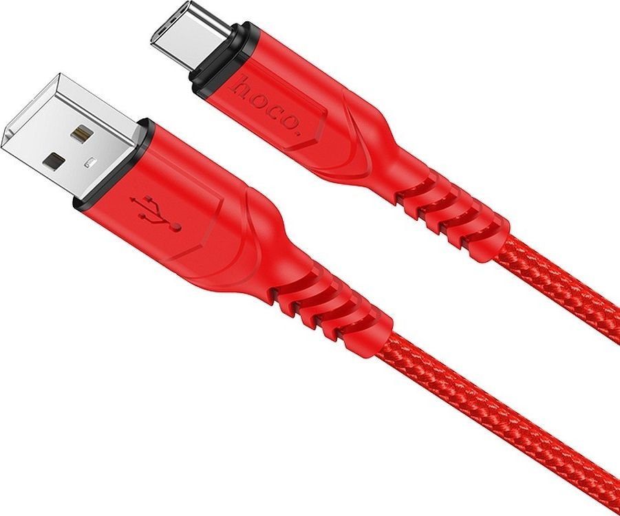 Kabllo karikimi Hoco X59, USB A në USB C, 3A, 1 m, e kuqe
