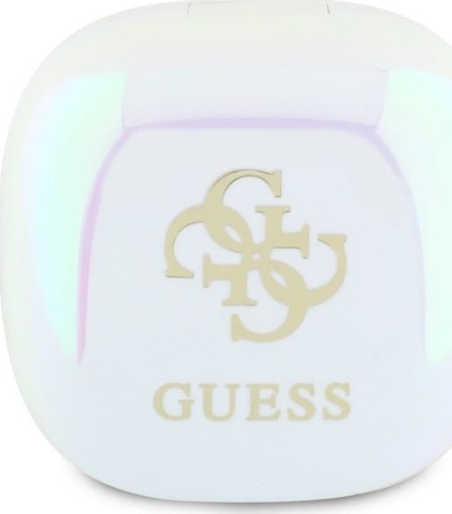 Kufje Bluetooth Guess 4G Printed Logo TWS, Bluetooth 5.3, me kuti karikimi, të bardha