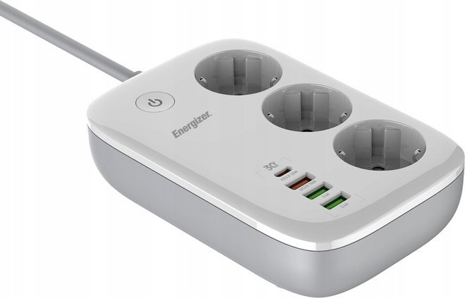 Shirit elektrik inteligjent Energizer EPB2500W02EU, 3x prizë, WiFi, 2m, i bardhë