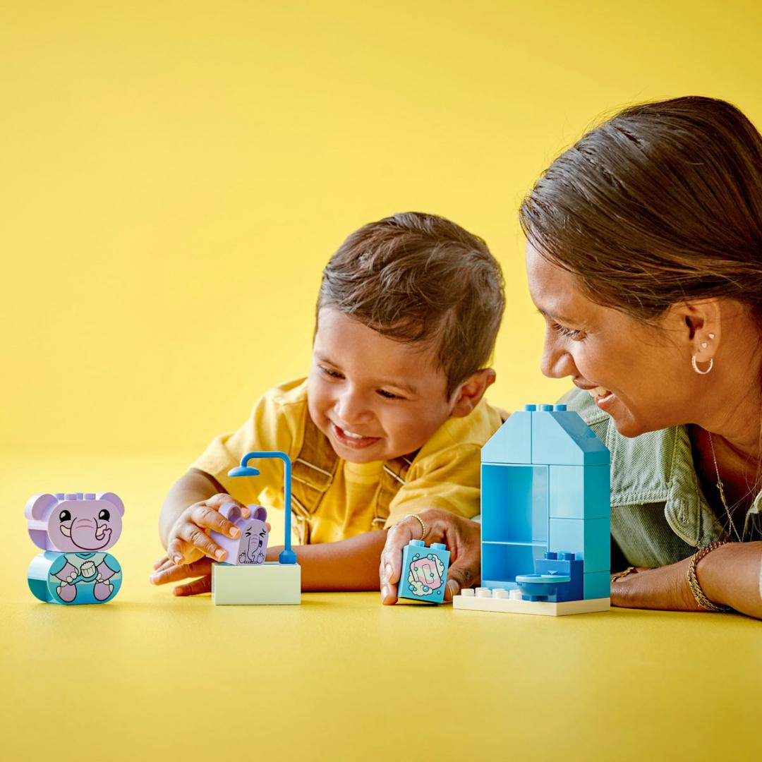 Lodër konstruktore LEGO Duplo Everyday Activities Bath 10413, set edukativ, për fëmijë 18 muaj+