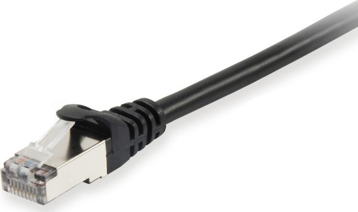 Kabllo rrjeti Equip Cat.6A S/FTP Patch, 0.15m, e zezë