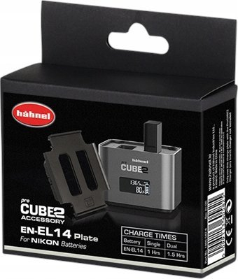 Pllakë karikimi Hähnel ProCUBE 2, për bateri Nikon EN-EL14, gri