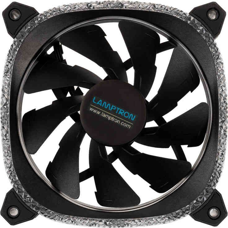 Set ventilatorësh PC Lamptron Diamond ARGB, 120mm, 3x fan, me ndriçim ARGB