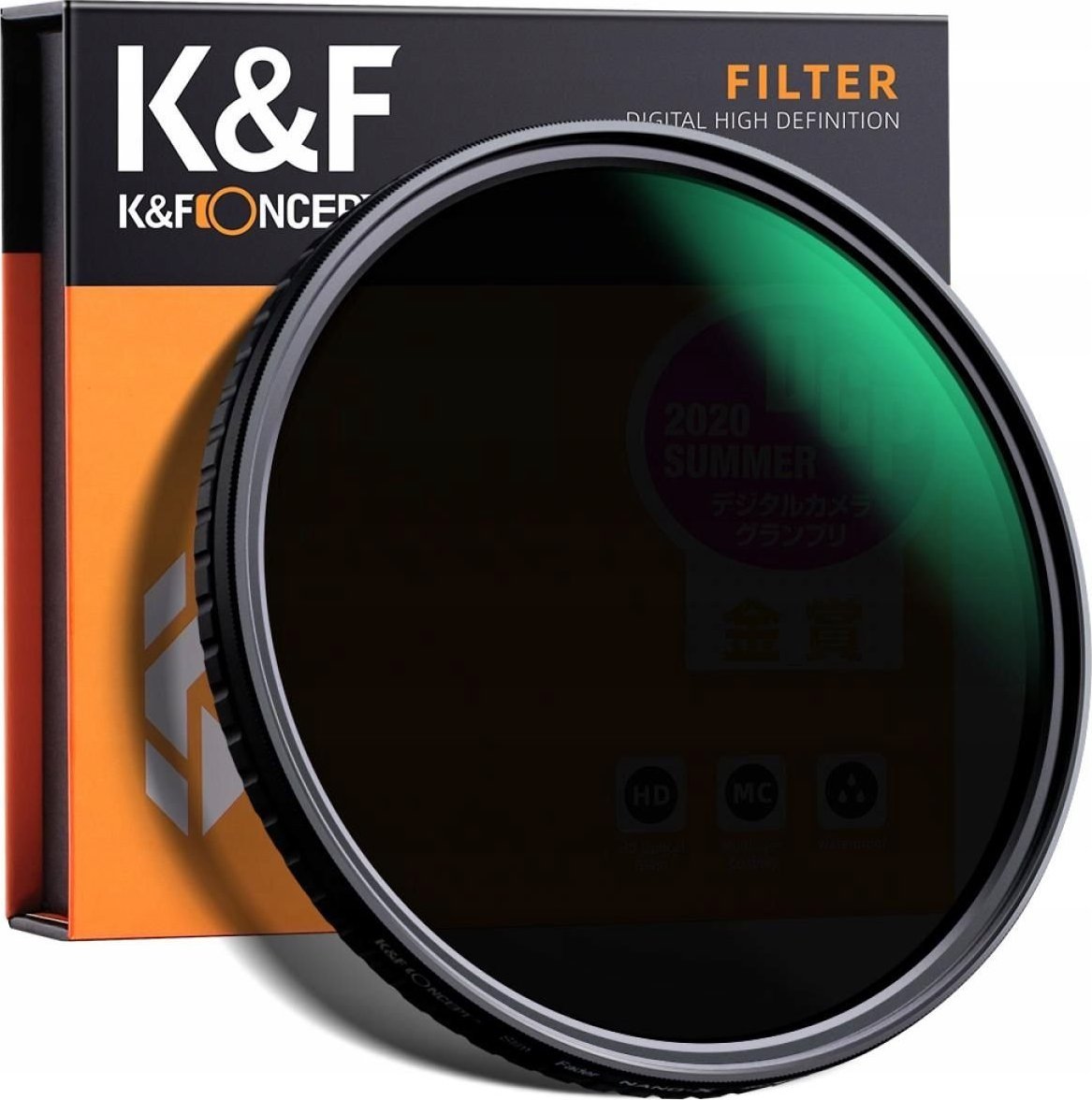 Filter ND i rregullueshëm K&amp;F Concept Nano X KF01.1080, 82mm, ND8 ND128, gri