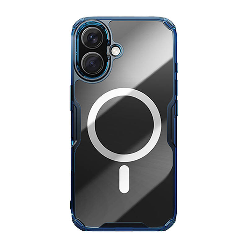 Mbulesë telefoni Nillkin Nature TPU Pro Magnetic, për iPhone 16 Plus, transparente, blu