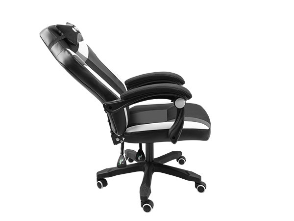 Karrige lojërash Fury Avenger M+, 150 kg, e zezë/e bardhë