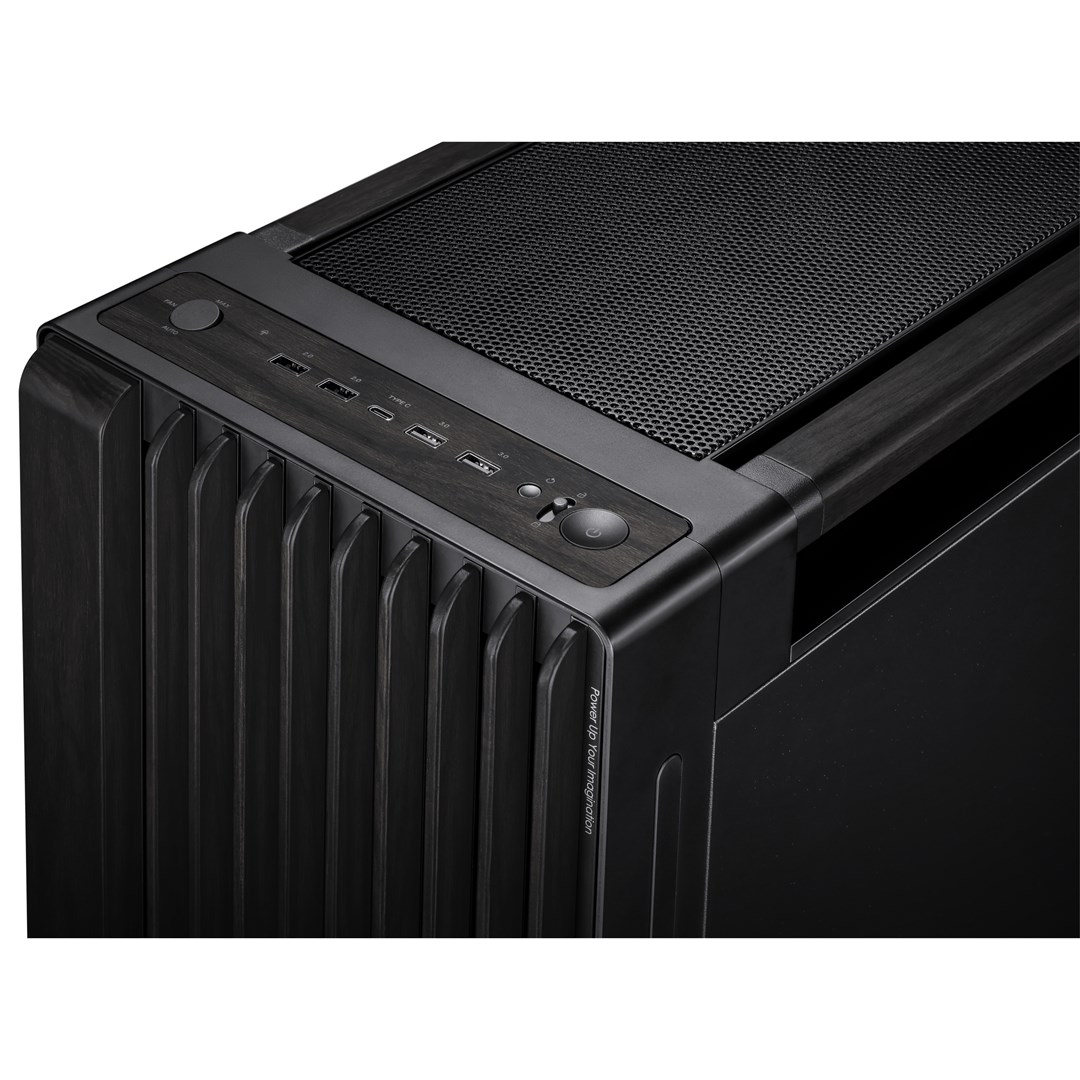 Kuti PC ASUS ProArt PA602 Wood Edition, mid tower, panel metalik, e zezë