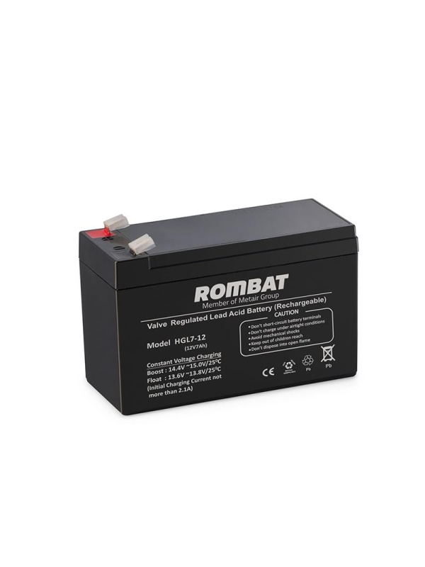 Bateri stacionare Rombat 7Ah 12V, plumb acid, e zezë