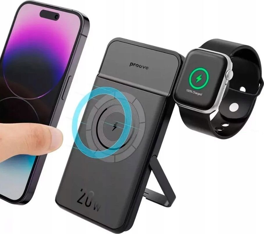 Powerbank Proove Power Stand 2 in 1, 10000mAh, 20W, i zi