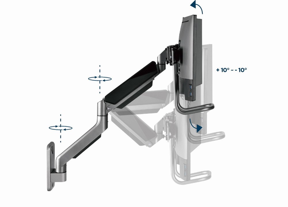 Mbajtëse Monitori Gembird, 17-32", 8kg, VESA 100x100, e zezë