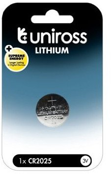 Bateri litium Uniross Renata CR2025, 3V, paketim blister 1 copë