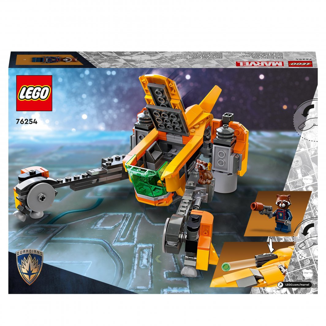 Set LEGO® Marvel 76254 Little Rocket's Spaceship, 330 pjesë