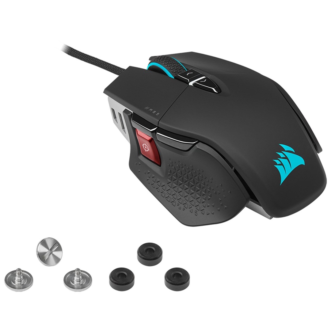 Maus gaming Corsair M65 RGB Ultra, optik, me kabllo, i zi