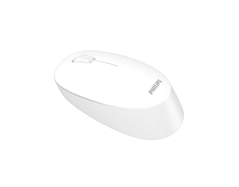 Mouse Philips SPK7307, wireless, 1600 DPI, i bardhë
