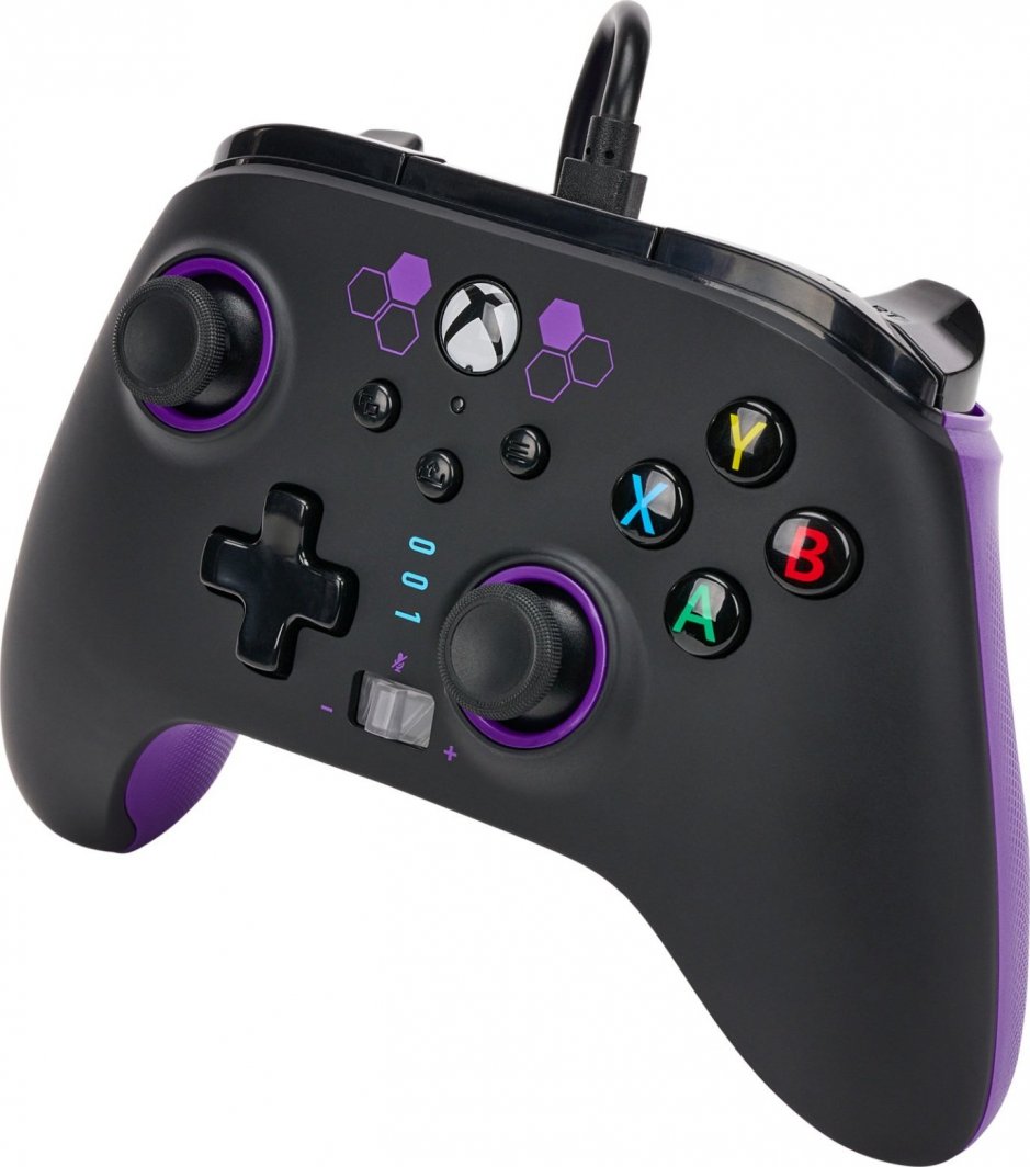 Kontroller PowerA Xbox Enhanced Purple Hex, me kabllo, i zi