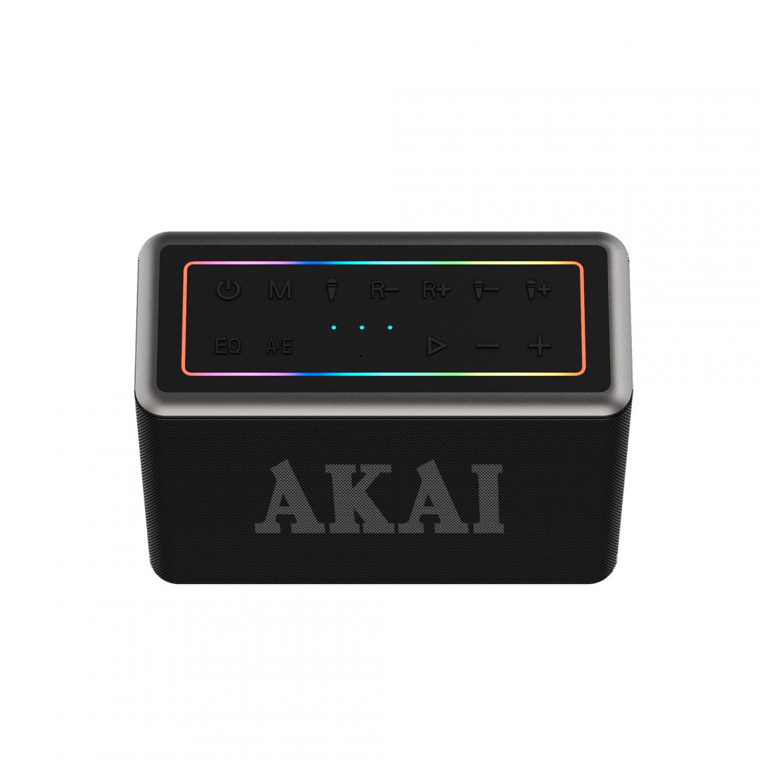 Kutia muzikore Akai Portable Speaker, 80W, Bluetooth, e zezë