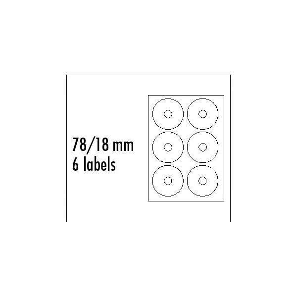 Etiketa CD Logo 5099, A4, matte, të bardha