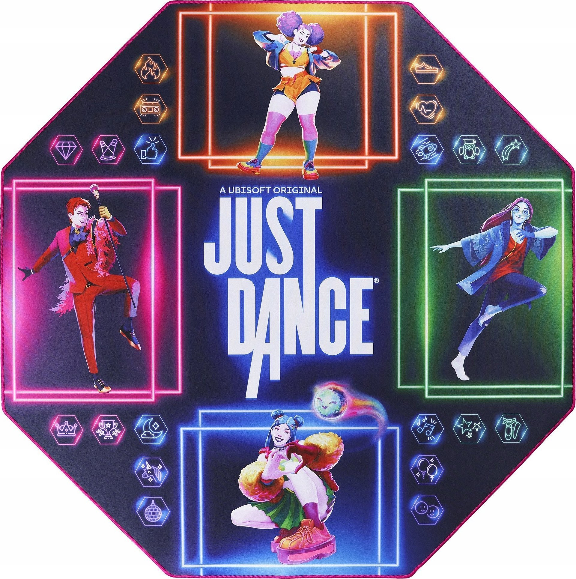 Tapet gaming Subsonic Just Dance, 100 x 100 cm, kundër rrëshqitjes, shumëngjyrësh