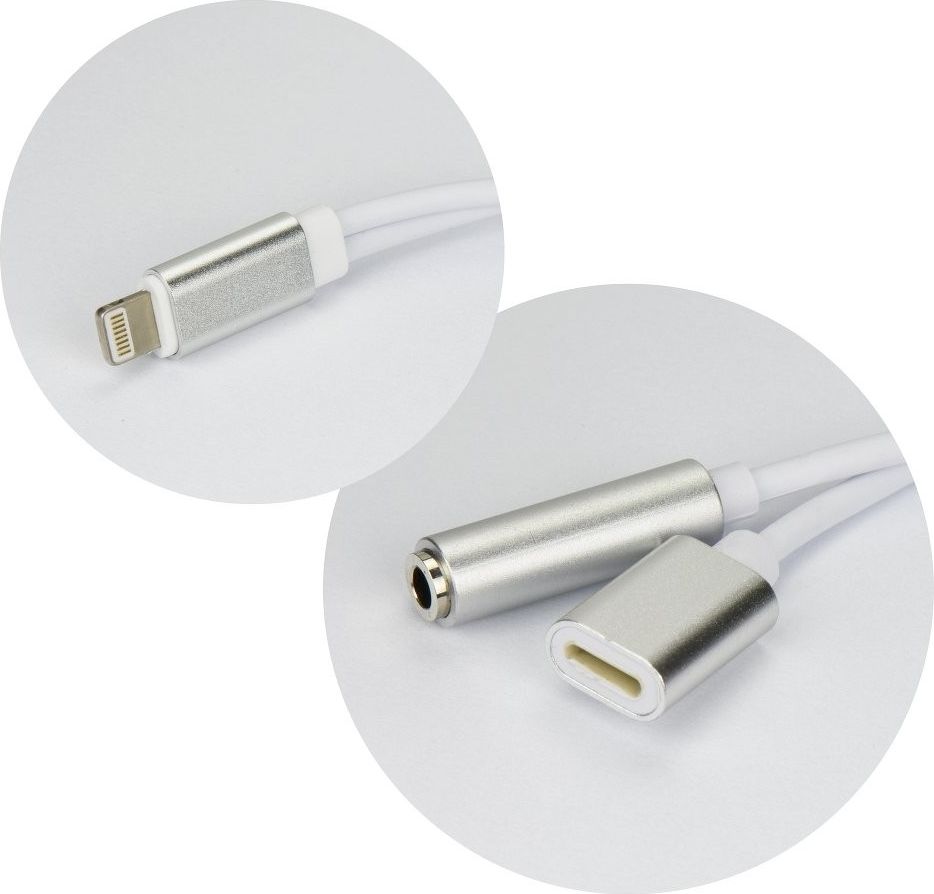 Adapter Lightning USB Partner Tele.com, 3.5mm dhe Lightning, silver