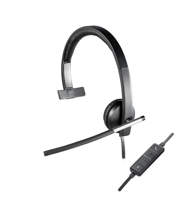 Kufje Logitech H650e, me kabllo, të hirta, të zeza