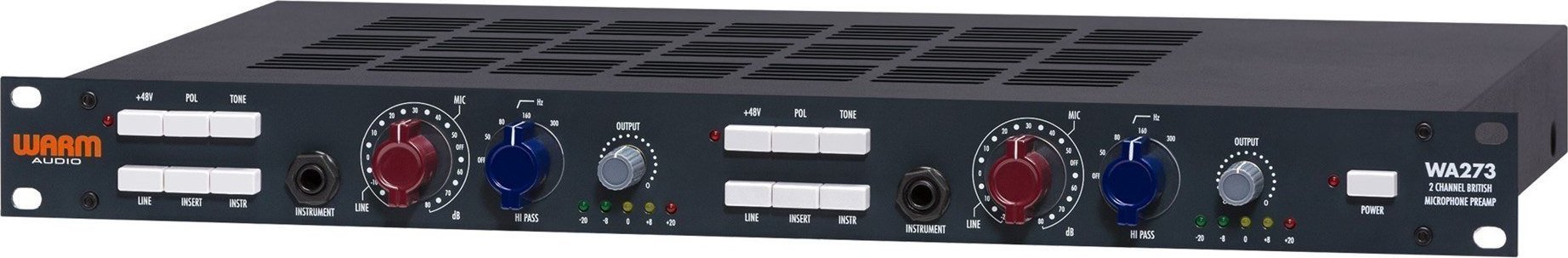 Preamp mikrofonik Warm Audio WA-273, 2 kanale, stil Neve 1073, i argjendtë