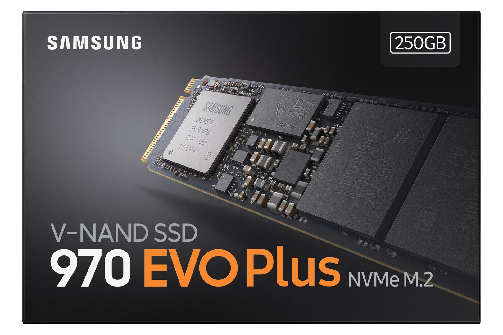 Disk SSD Samsung 970 EVO Plus, 250GB, M.2 PCIe 3.0, 3500MB/s, e zezë