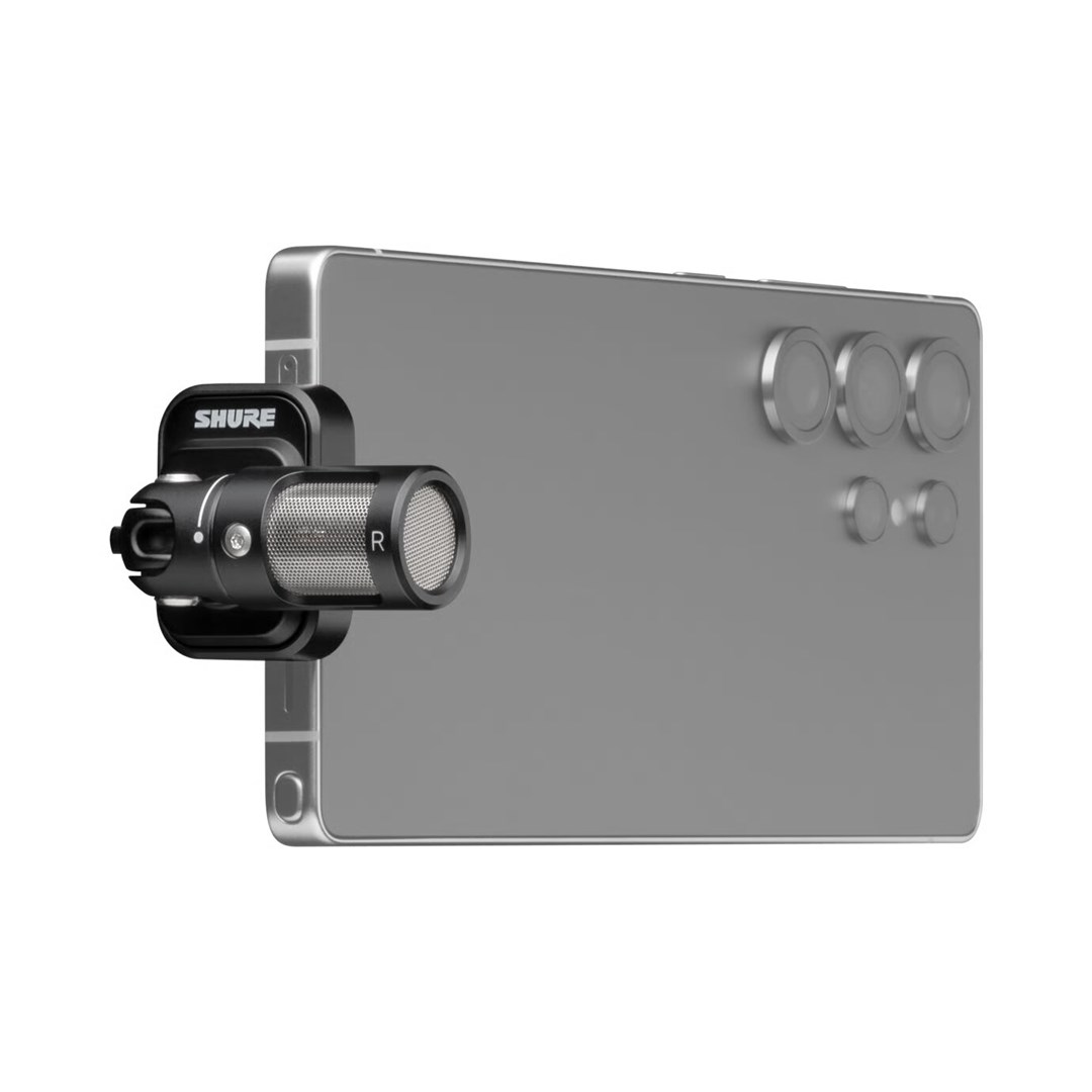 Mikrofon USB C Shure MV88, për incizim mobil, me reduktim zhurme, i zi
