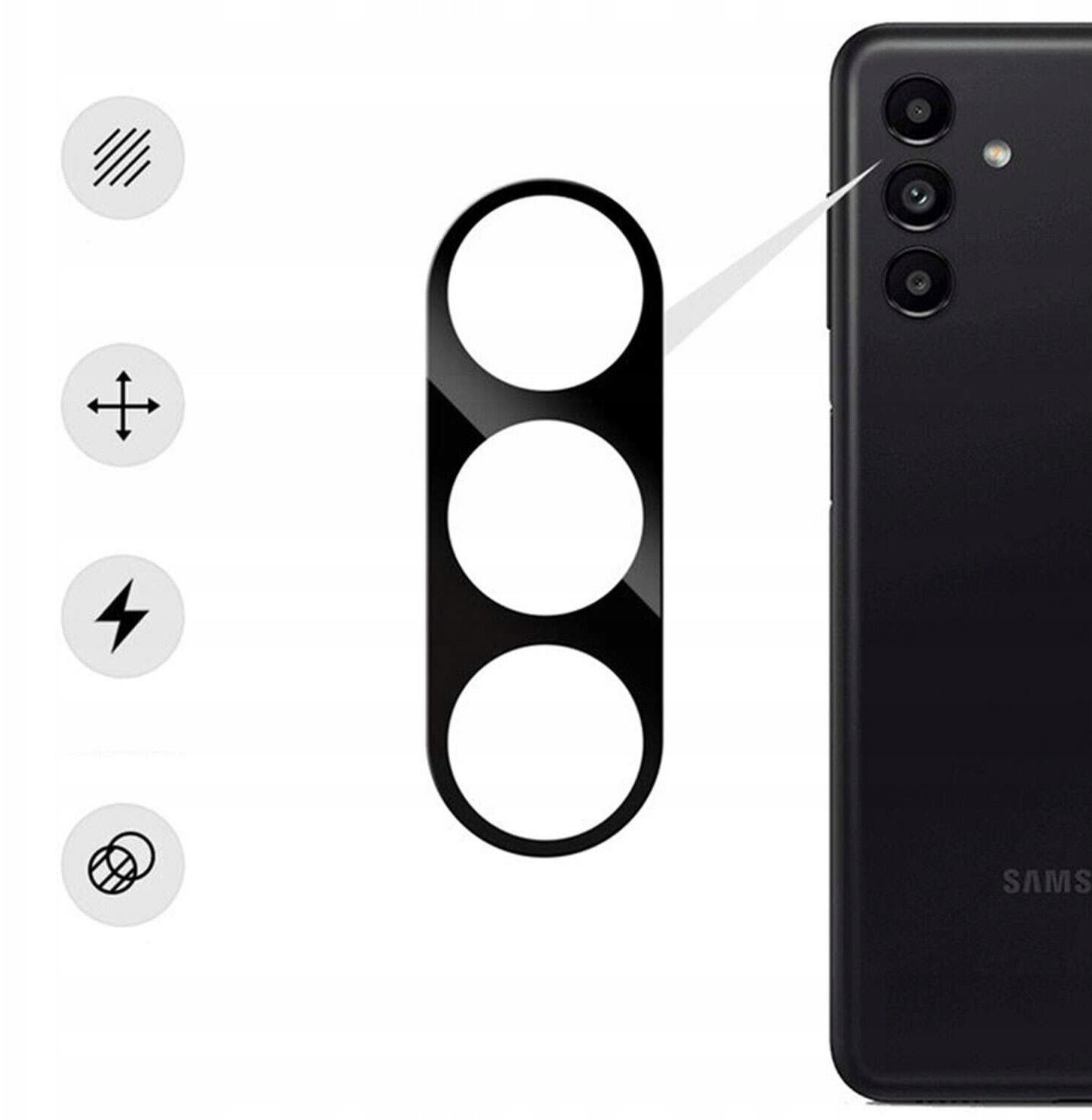 Заштитно стакло за камера Samsung Galaxy A16, 5D Full Glue, црно