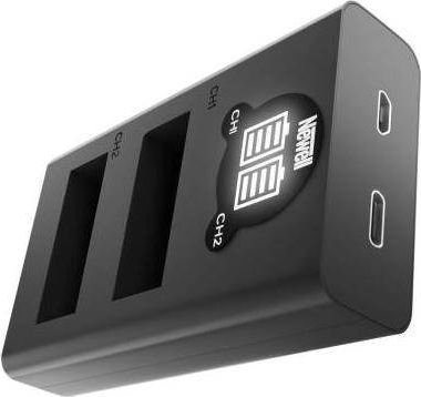 Karikues dykanalësh Newell DL-USB-C, për bateri GoPro AHDBT-901, i zi