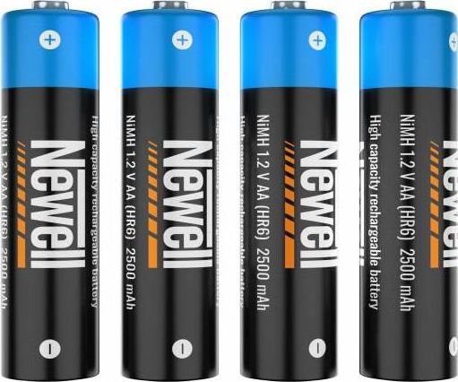 Полначливи батерии Newell AA R6, 2500mAh, NiMH, сет 4 парчиња