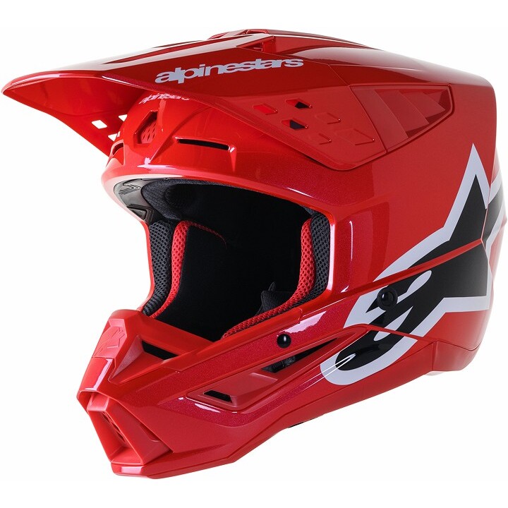 Helmetë motokrosi Alpinestars S-M5 Corp, madhësia L, e kuqe e bardhë e zezë