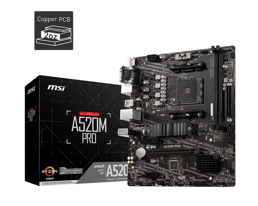Pllakë amë MSI A520M PRO