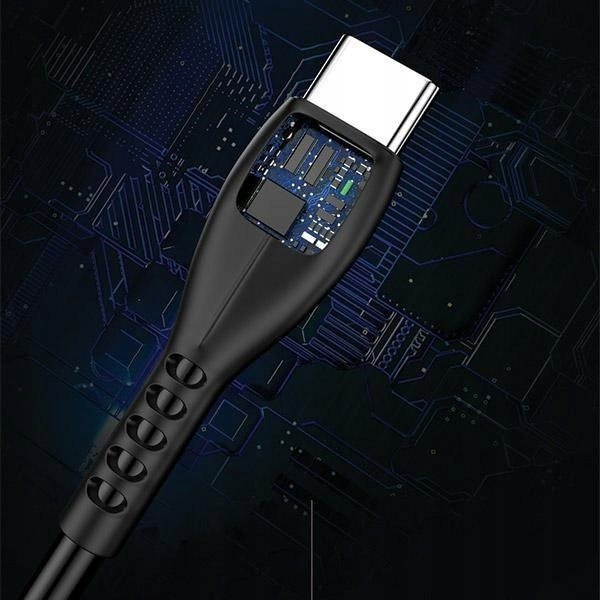 Kabllo karikimi Awei CL-115T USB në USB C, 1m, 2.4A, e zezë