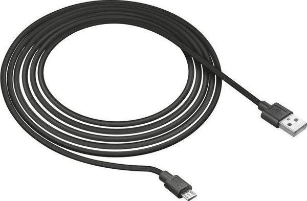 Kabllo Trust USB-A - microUSB (23348), 3 m, e zezë