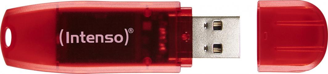 USB Intenso Rainbow Line, 128GB, USB 2.0, e kuqe